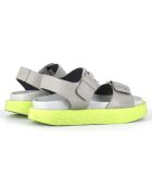 Sandales en Cuir multi grises