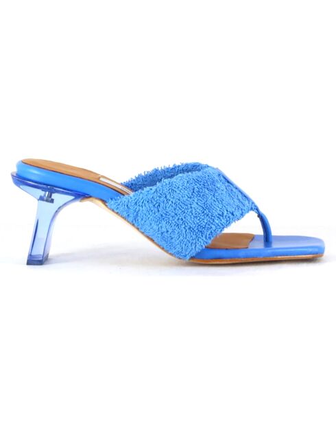 Mules Carissa bleues - Talon 6.5 cm
