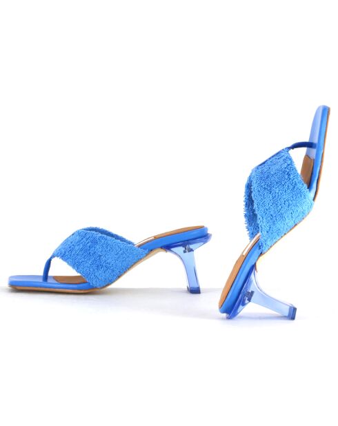 Mules Carissa bleues - Talon 6.5 cm
