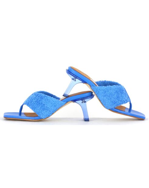 Mules Carissa bleues - Talon 6.5 cm