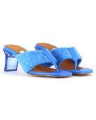 Mules Carissa bleues - Talon 6.5 cm