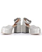 Babies en Cuir grises - Talon 8 cm