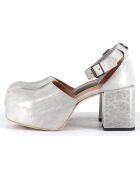 Babies en Cuir grises - Talon 8 cm
