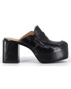 Mules en Cuir noires - Talon 8 cm