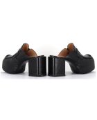 Mules en Cuir noires - Talon 8 cm