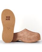 Sabots en Velours de Cuir camel - Talon 6 cm
