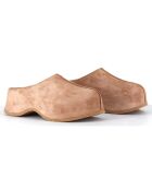 Sabots en Velours de Cuir camel - Talon 6 cm