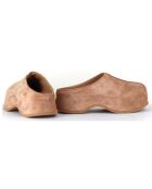 Sabots en Velours de Cuir camel - Talon 6 cm