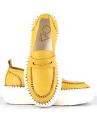 Mocassins en Cuir jaunes - Talon 5 cm
