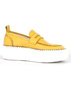 Mocassins en Cuir jaunes - Talon 5 cm