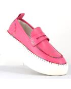 Mocassins en Cuir roses - Talon 5 cm