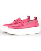 Mocassins en Cuir roses - Talon 5 cm