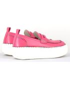 Mocassins en Cuir roses - Talon 5 cm