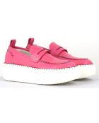 Mocassins en Cuir roses - Talon 5 cm