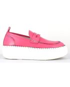 Mocassins en Cuir roses - Talon 5 cm