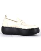 Mocassins en Cuir blancs - Talon 5 cm