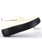 Mocassins en Cuir blancs - Talon 5 cm