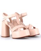 Sandales en Cuir nude - Talon 12.5 cm