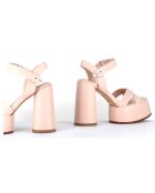 Sandales en Cuir nude - Talon 12.5 cm