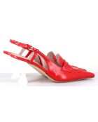 Slingbacks en Cuir Tiago rouges - Talon 7.5 cm