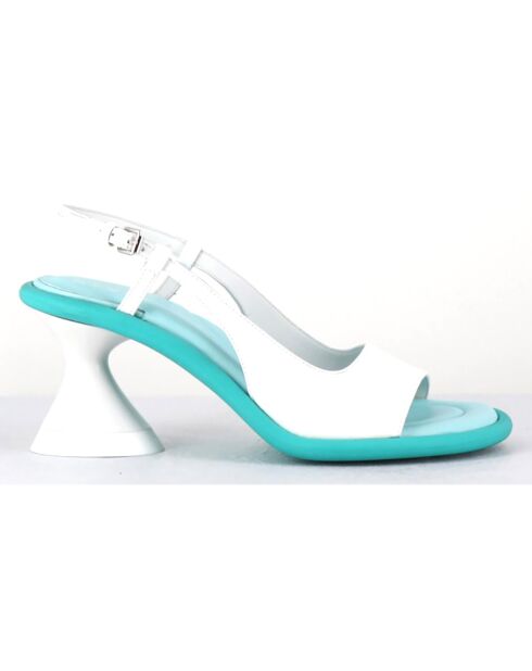 Slingbacks en Cuir blanches - Talon 7.5 cm