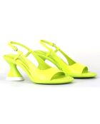 Slingbacks en Cuir jaunes - Talon 7.5 cm