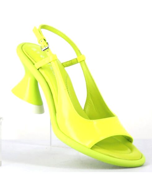 Slingbacks en Cuir jaunes - Talon 7.5 cm