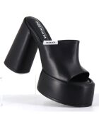Mules en Cuir noires
