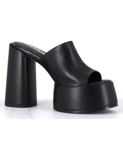 Mules en Cuir noires