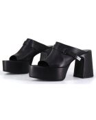 Mules en Cuir noires