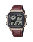 Montre Homme Timeless Collection en Cuir marron