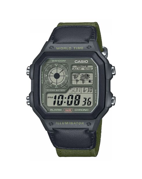 Montre Homme Timeless Collection en Tissu verte