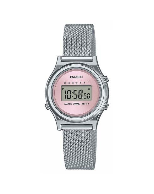 Montre Femme Vintage Collection en Maille Milanais argentée