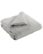Edredon Gaze de coton unie Gaïa nuage - 180x240 cm