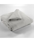 Edredon Gaze de coton unie Gaïa nuage - 180x240 cm