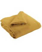 Edredon Gaze de coton unie Gaïa safran - 180x240 cm