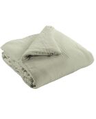 Edredon Gaze de coton unie Gaïa vert d'eau - 180x240 cm