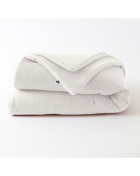Edredon Gaze de coton unie Gaïa chantilly - 180x240 cm