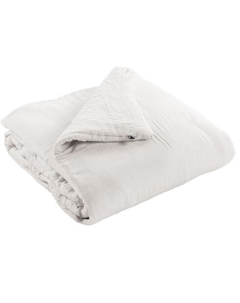 Edredon Gaze de coton unie Gaïa chantilly - 180x240 cm
