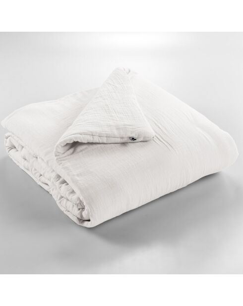 Edredon Gaze de coton unie Gaïa chantilly - 180x240 cm