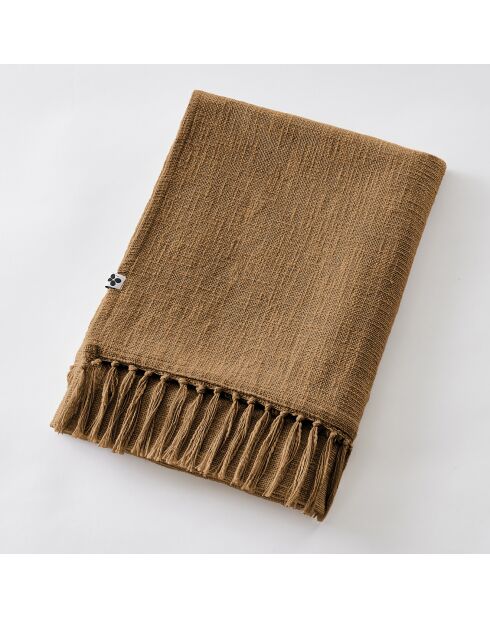 Plaid Slub Sixtine camel