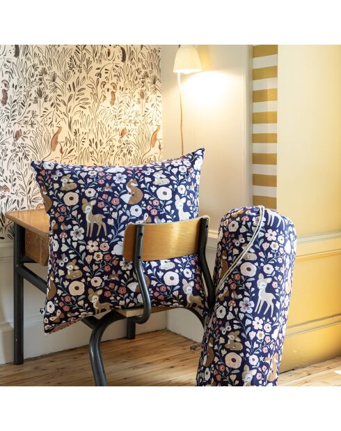 Parure Housse de couette Coton imprimé  Forêt Echantée multicolore