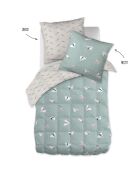 Parure Housse de couette Coton imprimé Petits Papiers multicolore