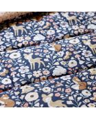 Parure Housse de couette Coton imprimé  Forêt Echantée multicolore