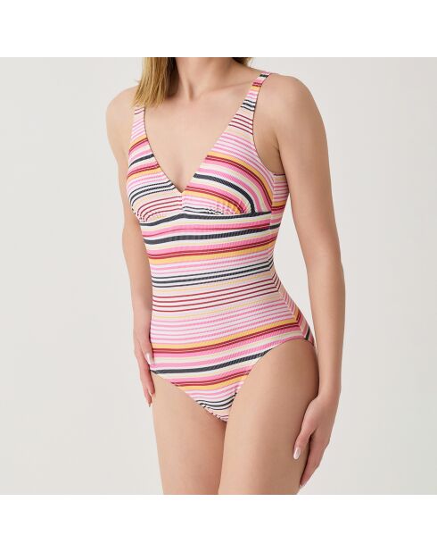 Maillot de bain 1 Pièce coupe sous poitrine Alma rose