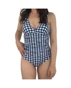 Maillot de bain 1 Pièce coupe sous poitrine Mimbeau bleu marine