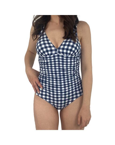 Maillot de bain 1 Pièce coupe sous poitrine Mimbeau bleu marine