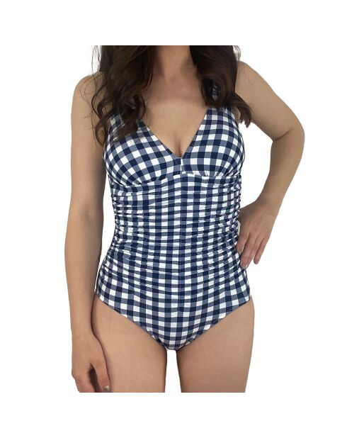 Maillot de bain 1 Pièce coupe sous poitrine Mimbeau bleu marine