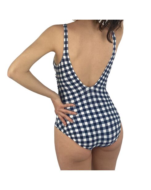 Maillot de bain 1 Pièce coupe sous poitrine Mimbeau bleu marine