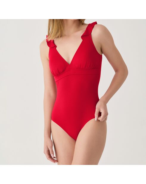 Maillot de bain 1 Pièce coupe sous poitrine Bellagio rouge